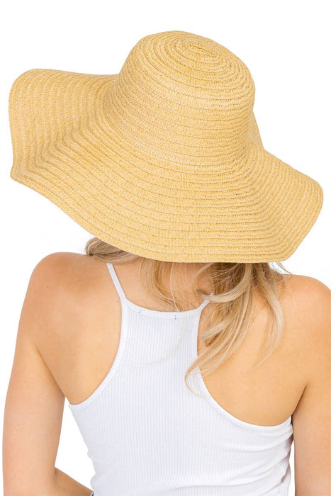 Thin Light-Weight Floppy Straw Beach Sun Hat