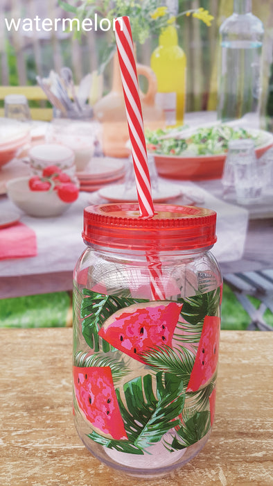 Drinking Jars with straw