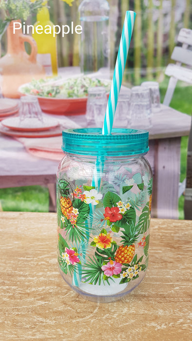 Drinking Jars with straw