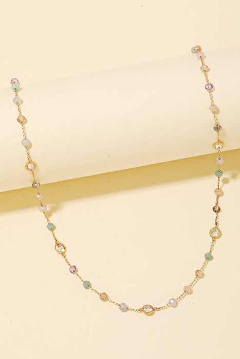 Ball Beaded Dainty Chain Necklace