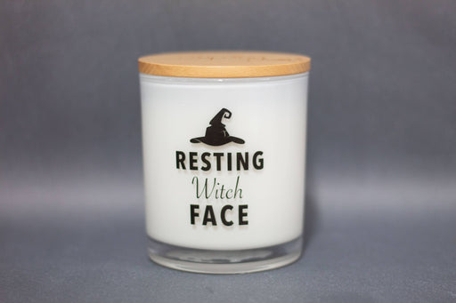 Resting Witch Face Funny Halloween Soy Candle