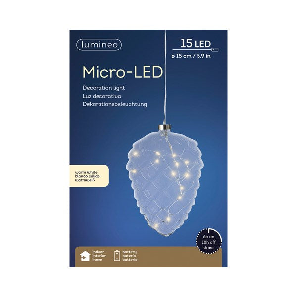 Pine Cone  with Micro Led Light