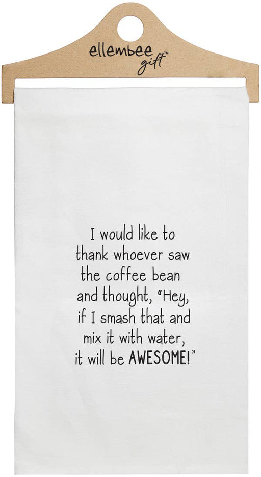 Smash Coffee | White Kitchen Tea Towel