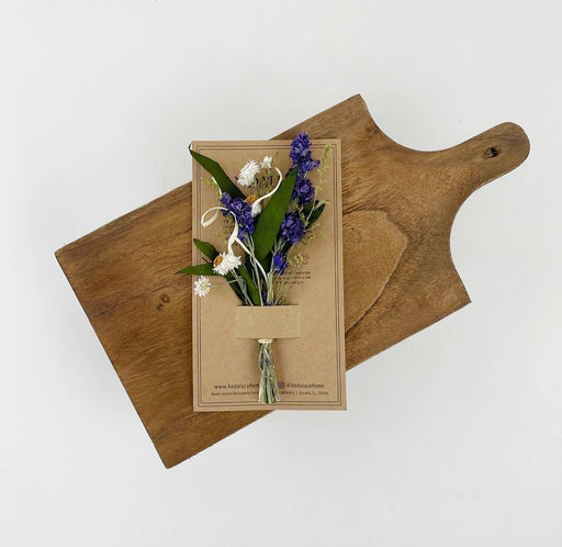 Eucalyptus & Purple Larkspur Mini Bouquet
