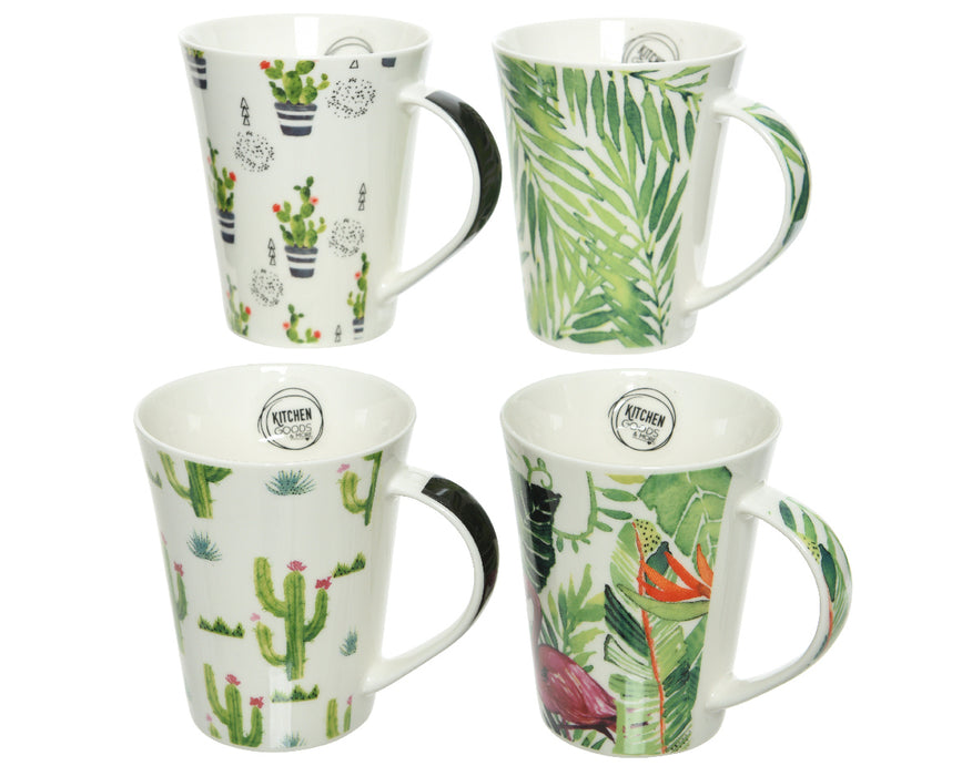 Porcelain mug tropical