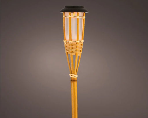 solar tiki torch with flame effect