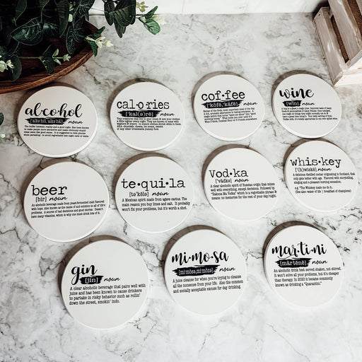 Ceramic + Cork Coasters | Calories