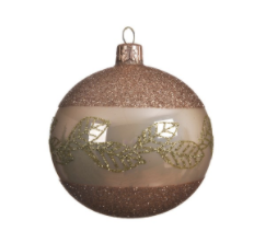 Ornament -  Golden w/Leaves