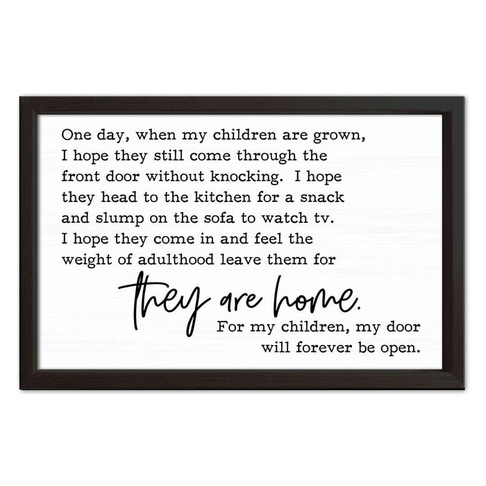 When My Children Are Grown | Wood Sign