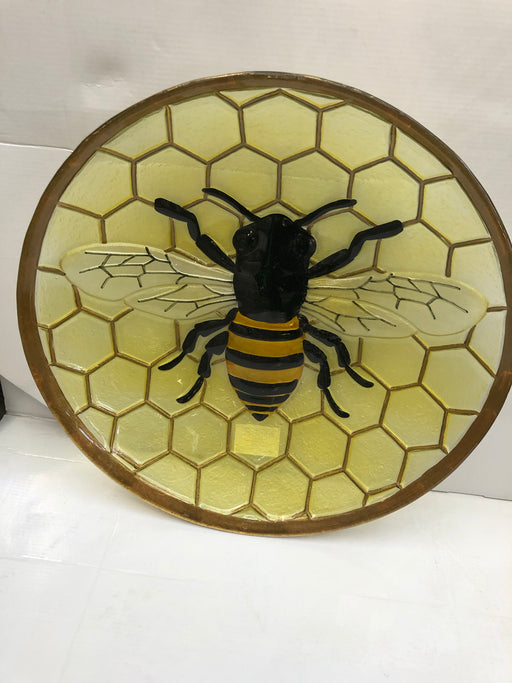 Bird Bath 18” Glass Bee