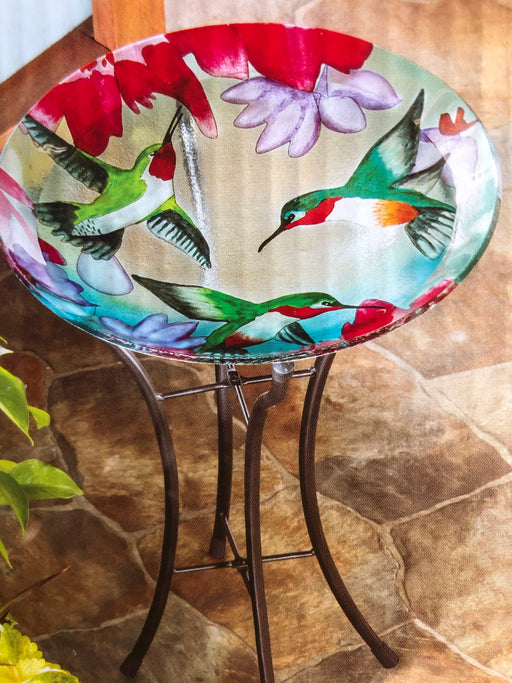 Bird Bath 16” Hummingbird with stand