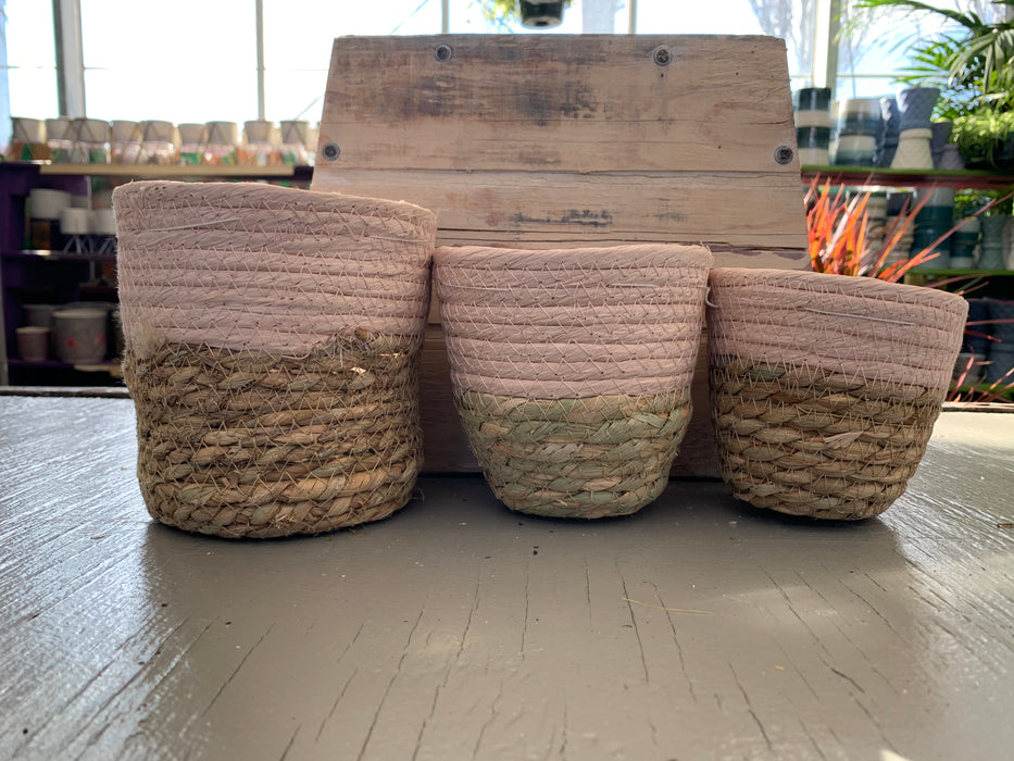 Woven plant pots