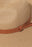 Straw Faux Leather Belt Strap Floppy Hat