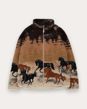 Wild Horses 2.0  Printed Sherpa Jacket