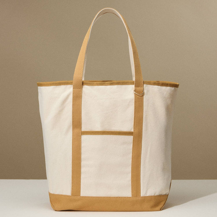 Ecofriendly Cotton Canvas Carry Tote with Charm Holder