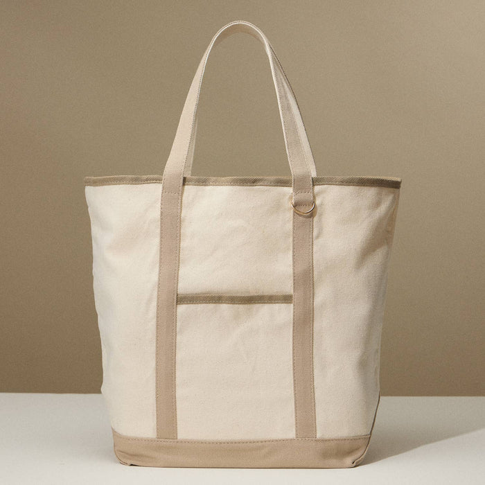 Ecofriendly Cotton Canvas Carry Tote with Charm Holder