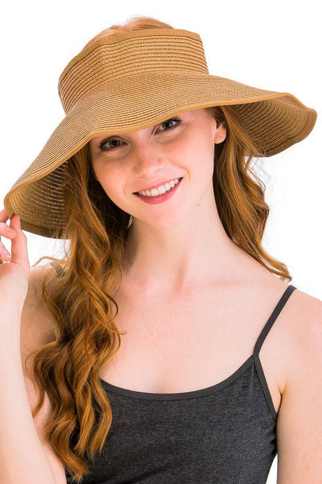 Pack And Go Paper Straw Wide Roll-up Sun Hat