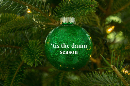 Taylor Swift Tis the Damn Season Glitter Ornament | Plastic