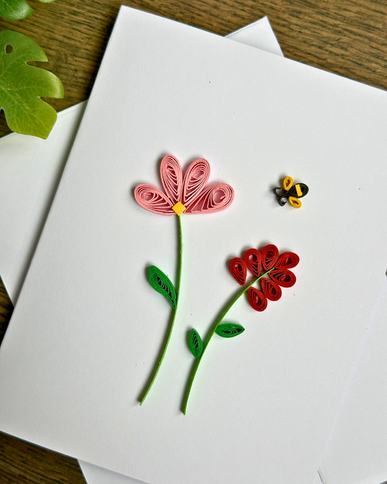 Thank You Cards, Quilled Flower Handmade Unique Cards