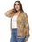 Plus Size Sequin Bomber Jacket