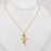 18K Gold Plated Stainless Steel Rose Pendant Necklace - FGS