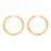 18K Gold PVD Stainless Steel Circle Huggie Hoop Earrings