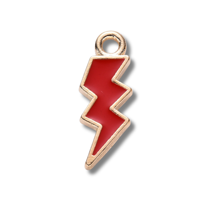 Lightening Bolt Colored Charm