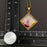 Dried Flower Rhombus Charm 18K Gold Plated Necklace