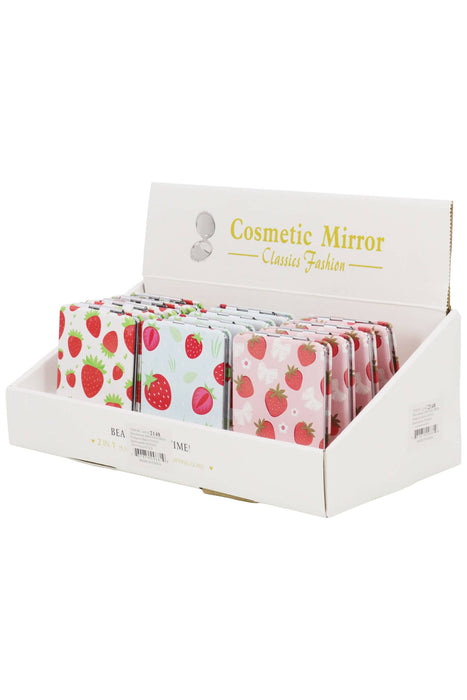 Strawberry All Over Matte Compact Mirror