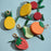 Orange Bag Charm with Keychain Clip