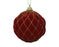 Orn Ball Red Velvet with Gold