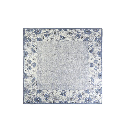 Floral Border Speckled Panel Square Scarf