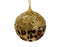 Orn Ball Leopard Print & Gold Glitter