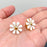 FGS - Enamel Daisy 18K Gold Plated Stainless Steel Ear Studs