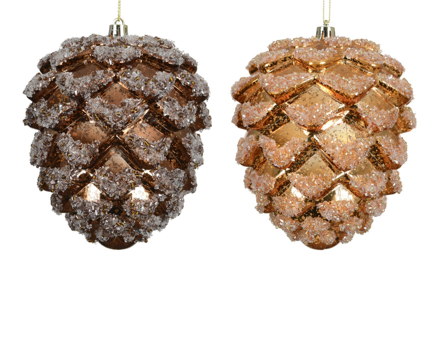 Orn Pine Cone Natural 14cm