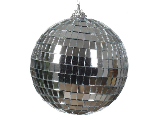 Orn disco ball silver med