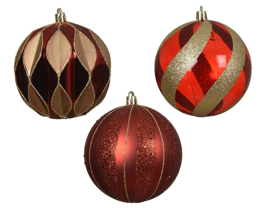 Orn Ball Browns/Reds/Golds