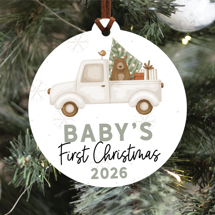 Baby's First Christmas Ornament 2026 | Cream Truck
