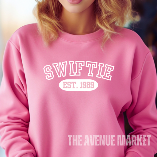 Swiftie 1989 Sweatshirt | Swiftie Merch | Safety Pink