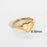 "Fuck Off" Heart-shaped 18K Gold Plated Stee Ring - FGS