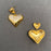 Zircon Inlaid Heart 18K Gold Plated S.Steel  Earrings