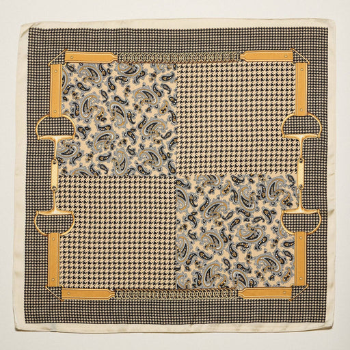 Vintage Chain & Paisley Print Square | Scarf