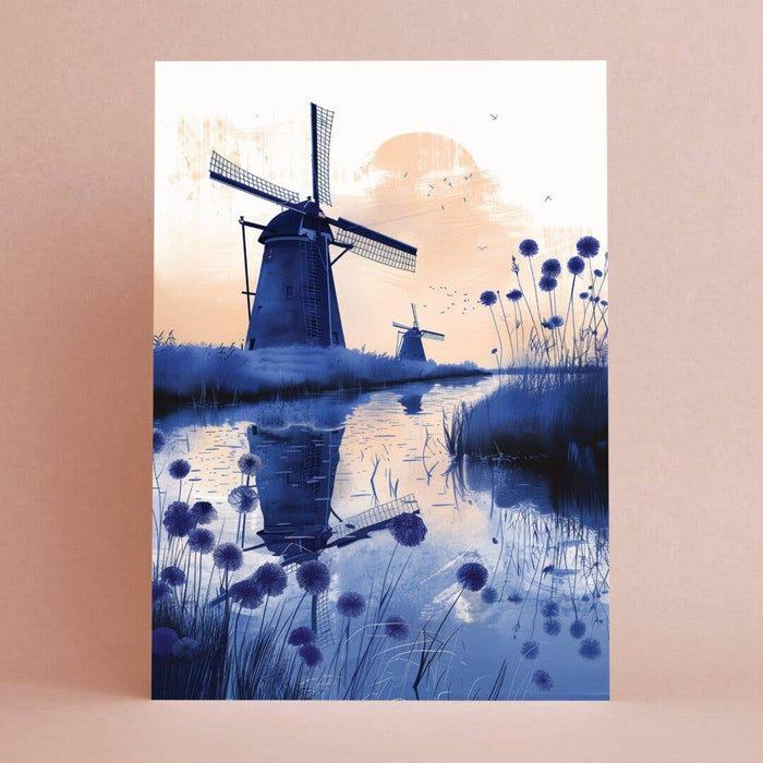 Dutch Windmills | Everyday Greeting Card | Dutch