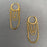 Chain Fringe 18K Gold Plated S.Steel Huggie Earrings - FGS
