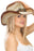 Butterfly Emblem Waxed String Straw Cowboy Hat