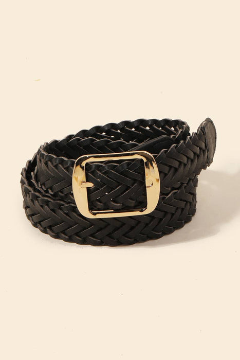 Faux Leather Braided Belt