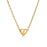 Stainless Steel Heart-shaped Alphabet Pendant Necklace