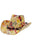 Floral Print Raffia Paper Straw Cowboy Hat