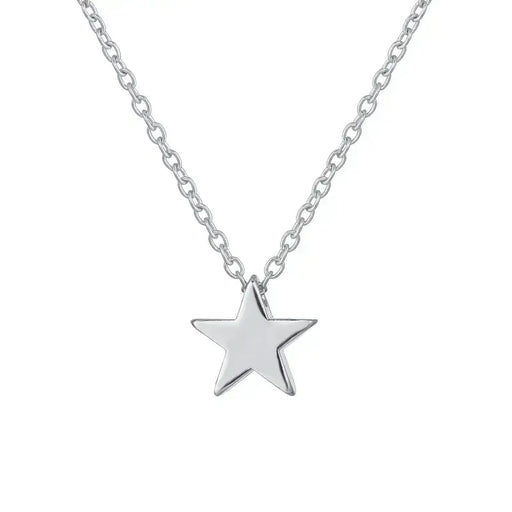 Gold or Silver Alloy Star Pendant Necklace