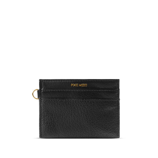 Alex - Recycled Vegan Card Holder - Black Pebbled